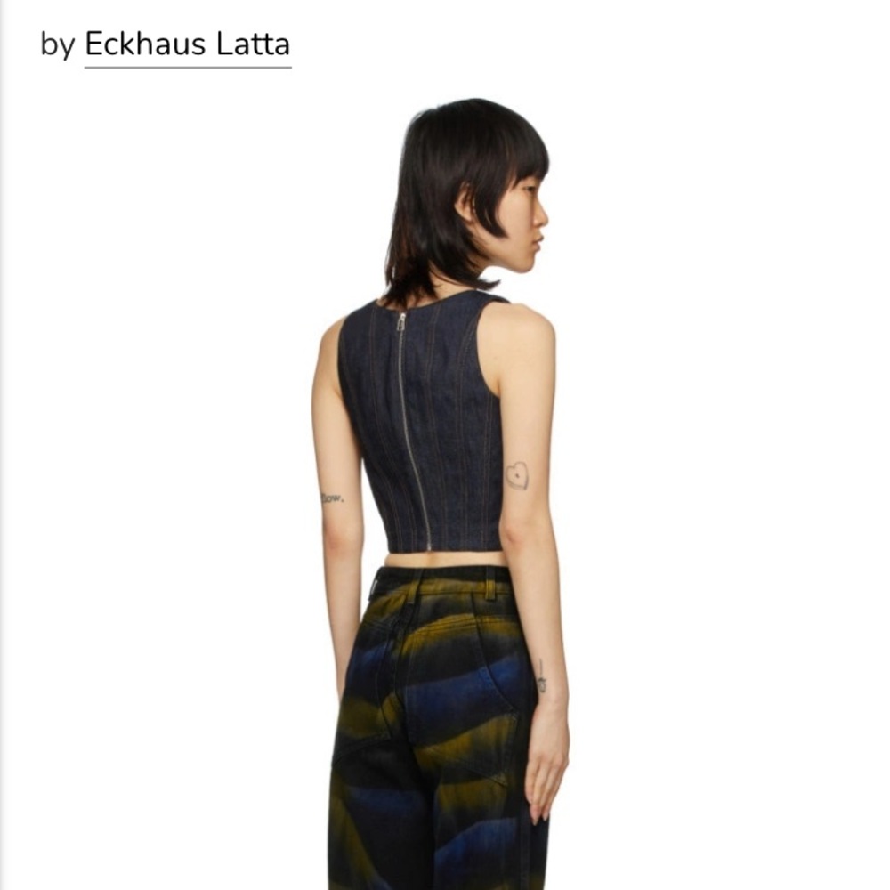 Eckhaus Latta Denim Corset Top - Picture 4 of 10